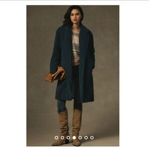 Anthropologie Maeve Plus Size Faux Sherpa Teddy Coat Size 2X